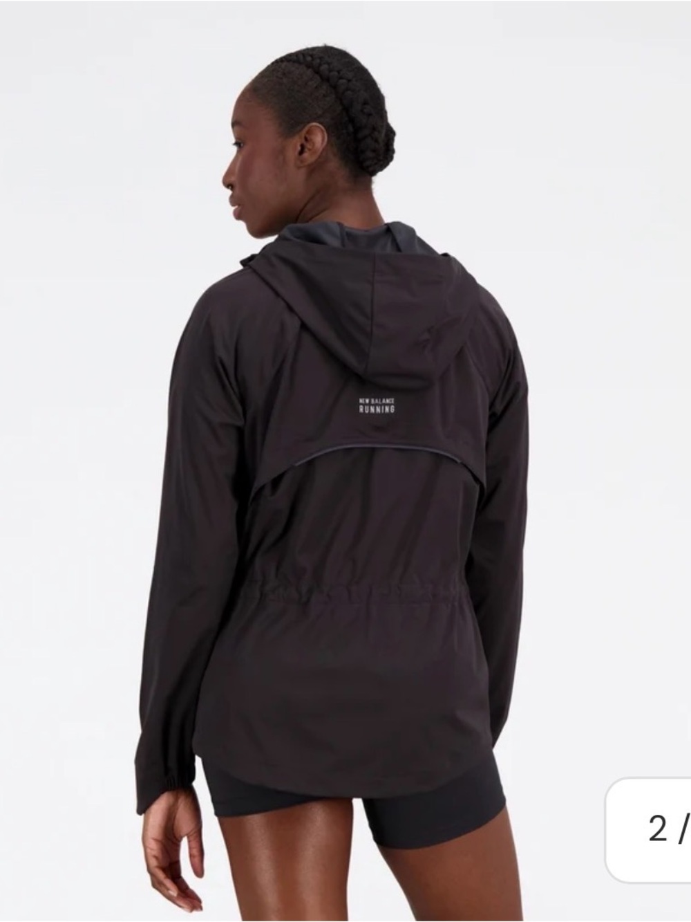 New Balance Women Impact Run Water Defy Jacket Black Running Shell Jacket Small